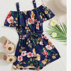 Floral Belted Romper  